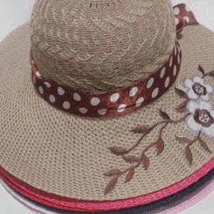 topi pantai wanita berhijab Topi Wanita Dewasa Motif Bunga Topi Pelindung Matahari Model Korea