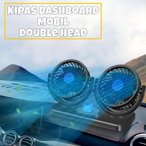 Kipas Angin Dashboard Mobil Kepala Ganda 12Volt Truck 2 Kecepatan Udara | Kepas Mobil