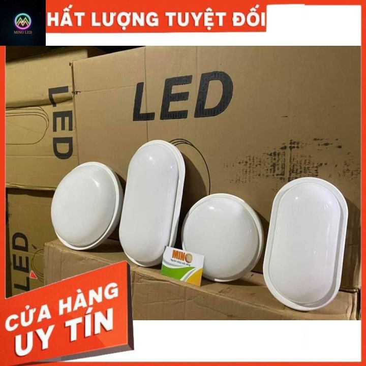 Đèn ốp trần đèn ốp tường led hình bầu dục chống ẩm 20w chuyên dụng cho ...