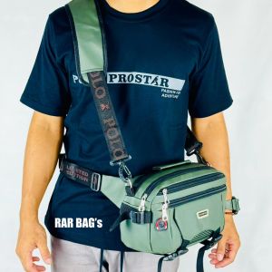 POLO AMSTAR - Tas Pria Tas Selempang Casual Tas Pinggang Waist Bag Muliti Fungsi