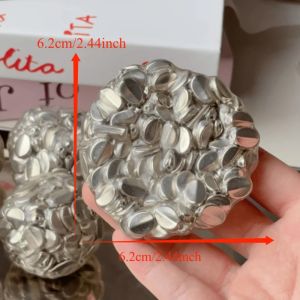 ZEEMIN Squishy Cyberpunk Style Metal Stress Ball Sensory Toys for Adults Kids Anxiety Relief Fidget Toys Squeeze Balls for ADHD Autism