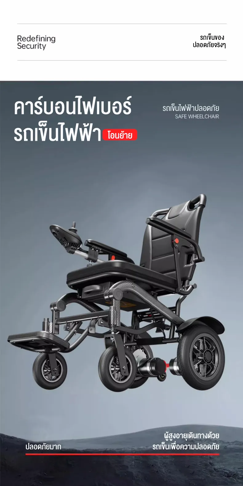 HIMIWAY รถเข็นไฟฟ้าอัจฉริยะอัตโนมัติเต็มรูปแบบผู้สูงอายุพิเศษคนหนุ่มสาวน้ำหนักเบาสกู๊ตเตอร์พับได้พกพาขนาดเล็กรีโมทคอนโทรลอัจฉริยะ