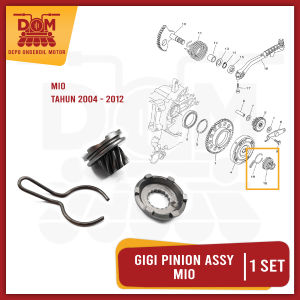 Gigi Pinion Assy MIO (TOKAIDO) - Gear Ger Pinion Kick Stater Komplit Slah Selah YAMAHA MIO KARBU