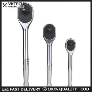 3-Piece Reversible Ratchet Wrench Set 1/4-Inch 3/8-Inch and 1/2-Inch Drive Reversible Ratchets 3.6 Degree Swing for Tight Spaces