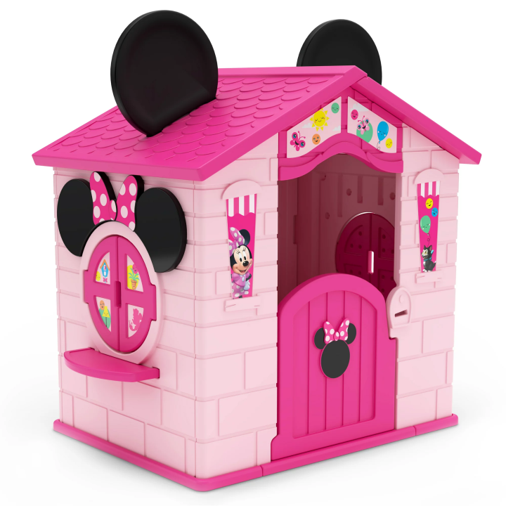 Disney Minnie Mouse Plastic Indoor,Outdoor Playhouse As is