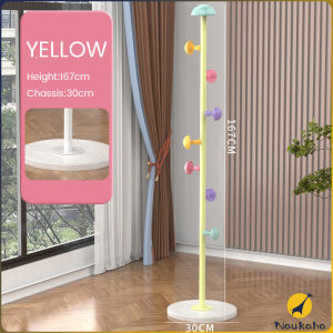 Naukaha【Ready in Stock】 Coat Rack Metal Clothes Rack Cute Mushroom Colourful Hanger Multiple Hook Bedroom Drying Rack
