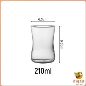 Digeo Glass Cup Heat Resistant Mug Cup Coffee High Quality Glassware Transparent Drinking Glass Mugs