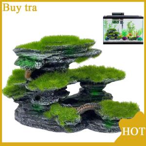 [Buytra] หินวิวภูเขาสำหรับพิพิธภัณฑ์สัตว์น้ำหินวิวอควาเรียมมอสเซดที่หลบภัยใต้น้ำของตกแต่งตู้ปลาเรซินขนาดใหญ่