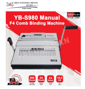 ValueScan YB-S980 Heavy Duty Comb Binding Machine Binding Machine Comb Binding