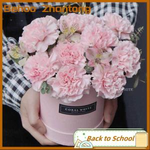 Behoo Flower Box 12cm Round Cardboard Gift Boxes Wedding Party Rose Flower Decoration