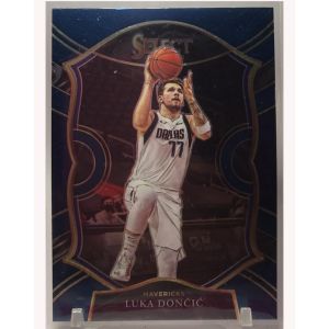 Luka Doncic 2020-21 Panini Select Concourse Blue no. 15 nba card