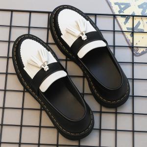 TOMITANY Kasut Lelaki Gaya British Loafers Kulit Loafers Kasut Tapak Rata Tassel Rekaan Penny Loafer Formal Shoes Men