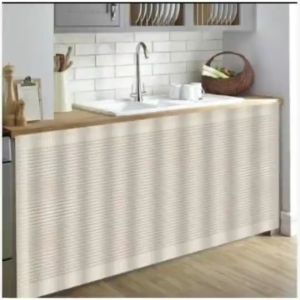 Sliding Dust Proof Kitchen Cabinet Curtain Waterproof Cabinet Cover Drape For Cupboard Storage Home