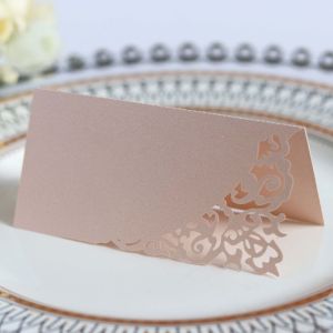 MINIS 10pcs Blank Wedding Table Place Cards  Cut Paper Number Name Card Reception Table Cards Folded Tent Cards Wedding Birthday Party Decoration