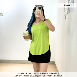 3943 kaos cindy top kaos polos slit