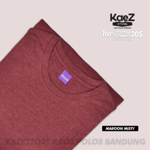 KAOS POLOS PRIA WANITA LENGAN PENDEK WARNA MARUN MISTY [MAROON MISTY] CVC TWOTONE 30S PREMIUM KAEZSTORE POLOS BANDUNG