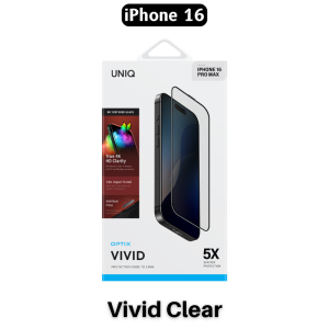 UNIQ Optix iPhone 16 / 16 Plus / 16 Pro / 16 Pro Max Screen Protector 9H Tempered Glass