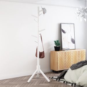Original solid wood coat rack Bedroom room Wooden clothes rack Triangle tree-shaped clothes rack Pure Natural Solid Wooden Coat Tree