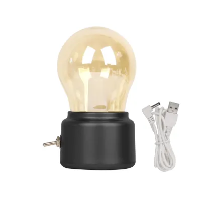 【SG】Portable Classic LED Vintage Rechargeable Bulb Night Light Retro Bulb Bedroom Bedside Light USB Charging Lamp