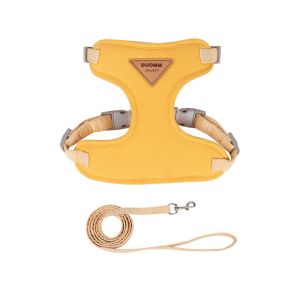 FANGAN Soft Dog Harness and Leash Set Puppy Reflective Harness Mesh Adjustable Pet Harnesses Pet Accessories Breathable Dog Harness with Traction Leash Prevent Breakout