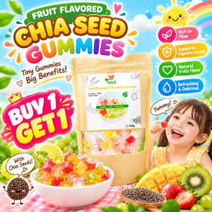 (BUY 1 GET 1) Sugar Free Chia Seed Gummies Fruit Flavor | Healthy Diet Snack 50G/100G/250G