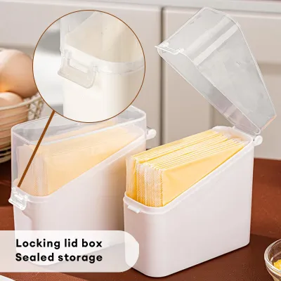 Kotak Box Plastik Transparan Penyimpanan Kulkas Keju Slice Bumbu Saos Kopi Sachet