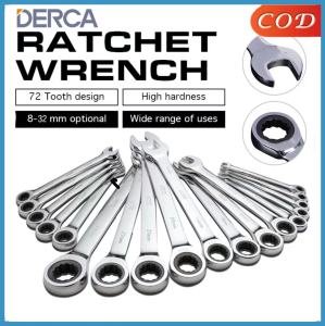 8-32mm Ratchet Wrench Tool Set Gear Wrench Chrome Vanadium Steel Ratchet Spanner Hand Tools