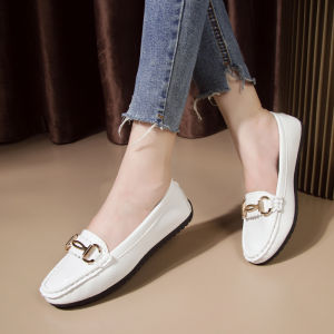 (4 Color) Elegant Womens Loafers Shoes Comfy Flats Peeny Shoes