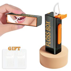 Kebidumei Mini Portable Dental Storage Box Refillable Pop-up Floss Dispenser Disposable Oral Cleaning Tool Oral Hygiene Care
