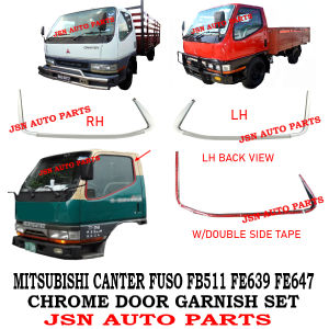 J126S06 CHROME DOOR GARNISH SET MITSUBISHI CANTER FB511 FE639 FE647 FUSO 1 PAIR 2PCS