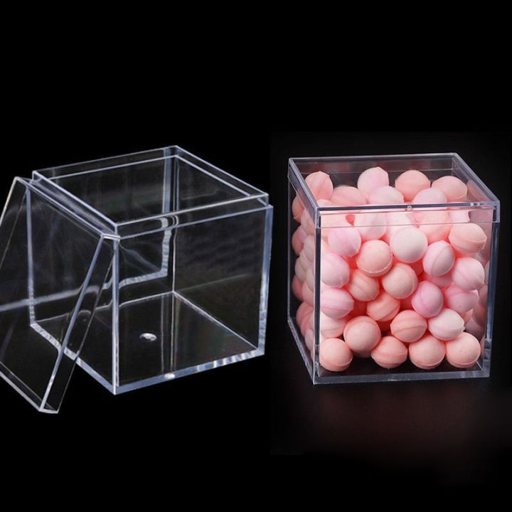 5.5cm Plastic Transparent Box 130ml Square Plastic Box PS Transparent
