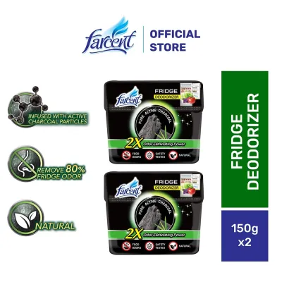[Bundle of 2] Farcent Deodorizer Fridge Activated Charcoal Odor And Bacteria Elimination (150g x 2)