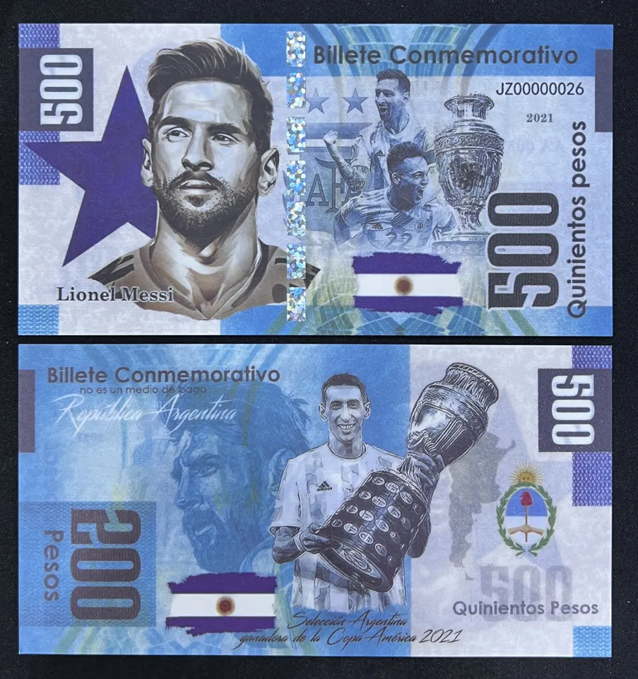 Fantasy Note Series～2021 Billete Conmemorativo Lionel Messi 500 Quinientos  pesos (Black Code) / 2021年纪念券莱昂内尔·梅西500比索（黑码） 500 Peso Black Code Gift 2021  Anniversary Collectible - Lazada | Lazada