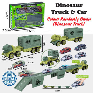 Sanitation Truck Military Truck Dinosaur Truck Inertia Baby Boy Kids Toy Present Gift 卫生军队恐龙回力车子 *READY STOCK*