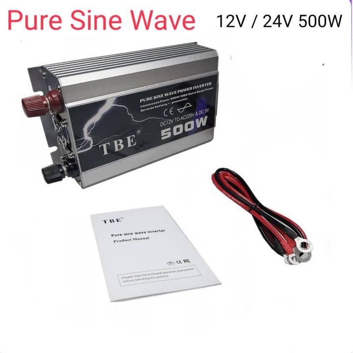 ส่งจากไทย TBE Pure Sine Wave Power Inverter 12V 500W DC 12V to AC 220V ...