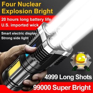 Senter Sorot High Power Lampu Sorot 7 Led Portable Cahaya Super Terang