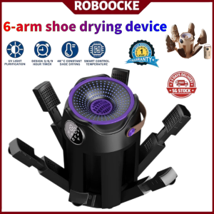 【SG STOCK】6-Arm Quick-Drying Shoe Dryer Portable Electric Shoe Heater Intelligent Constant 3/6/9 Timer Folding Shoe Drye