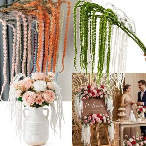 MINIAT 11 Spikes Flower Artificial Long Spikes Flower Multicolor Foam Decorative Hanging Plant Beautiful Scenery Decoration Long Tassel Flower Home Decoration