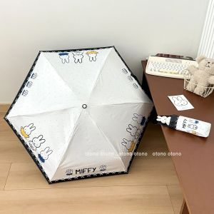 Kawaii Miffy Rabbit Umbrella Cute Cartoon Doll on Ins Portable Sun Protection Umbrella That Can Be Used in All Weather2026