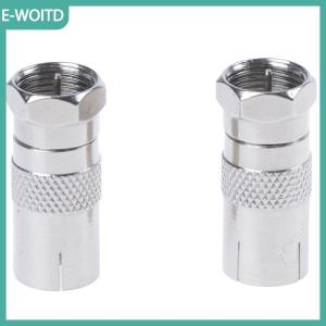 【E-WOITD】 2 chiếc đầu nối phích cắm F đực chuyển sang ổ cắm RF đồng trục TV ăng-ten cái bộ chuyển đổi RF