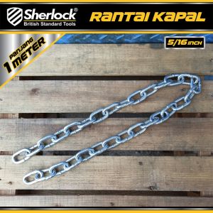 Rantai Besi / Kapal Galvanized 8 mm ( 5/16 inch ) panjang 1 meter