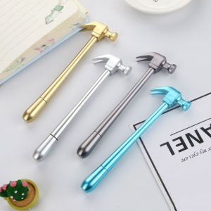JJT Creative Hammer Pen with Metal Look - Fun Stationery for Students and Gifts