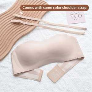 Bust underwear female nonslippery does not fall off strapless bungee bra