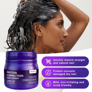 【discount store】Keratin Protein Straightening Cream Smoothens Repairs Frizzy Hair Natural Salon-Straight Effect Anti-Frizz & Damage Control Care