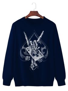 SKULL KARTU | Sweater Pria dan Wanita | Distro | Diskon | Terbaru | Keren | Murah | Produk Lokal | CIAO.ID