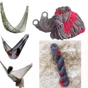Portable Outdoor Cotton Hammock Single Double Swing Hemp Duyan Rope Indoor Mesh Hammock