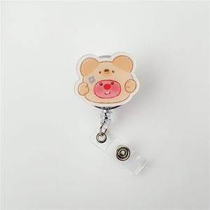 FDGFGG Cross Dressing Retractable Badge Reel Beaver Loopy Exhibition Enfermera Easy Pull Buckle Office Supplies ID Card Nurse Badge Holder Hospital Use