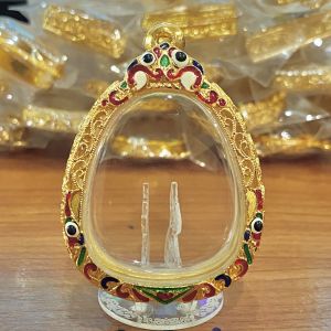 กรอบพระ พระปิดตา พิมพ์ใหญ่ กรอบภายในขนาด 3.5*4.5 cm ทองไมครอน ลงยาฉลุลายไทย ชุบน้ำทอง 5K 🔥เกรดดีที่สุดในตลาด ‼️ราคาส่ง‼️