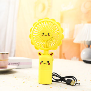 Smiling Sunflower Portable Outdoor Strong winds Handheld Fan Rechargeable Desktop Cartoon Fan
