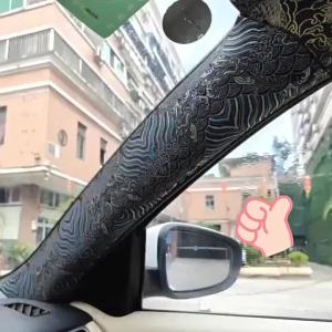 Universal Car Interior Stickers Self-adhesive Fabric Stickers Brocade Satin Embroidery Stickers AB Pillar Backi